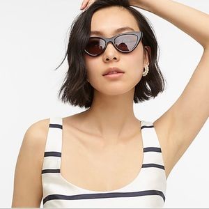 J Crew Scoopneck Midi Dress in Jacquard Stripe